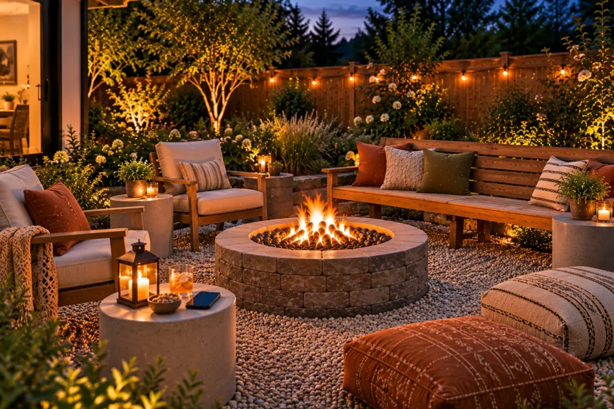 20 Fire Pit Seating Ideas and Furniture Layouts That Get the Distance Right