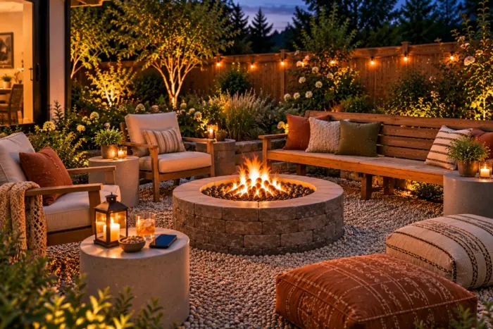 20 Fire Pit Seating Ideas and Furniture Layouts That Get the Distance Right